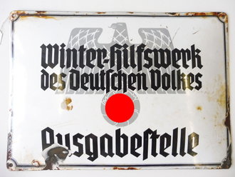 Emailleschild " Winterhilfswerk des Deutschen Volkes...