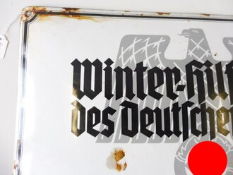 Emailleschild " Winterhilfswerk des Deutschen Volkes Ausgabestelle" 30 x 42cm