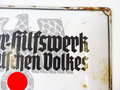 Emailleschild " Winterhilfswerk des Deutschen Volkes Ausgabestelle" 30 x 42cm