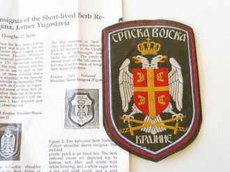Krajina ( Jugoslawien ) Armabzeichen der Serbischen Armee