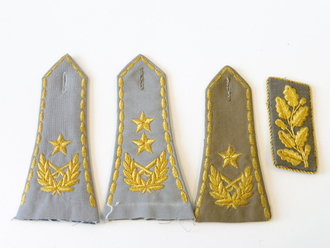 Jugoslawische Volksarmee, 3 einzelne Schulterklappen und ein Kragenspiegel  für Generale