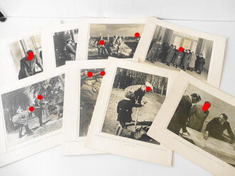 Konvolut von 9 Fotodrucken aus der Zeit in aufwendiger Verarbeitung. Maße je 32 x 39cm, zum Teil stockfleckig