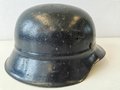 Stahlhelm Luftschutz, sogenanntes "Kradmeldermodell" alt überlackiertes Stück