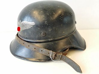 Stahlhelm Luftschutz, Originallack, ungereinigtes Stück