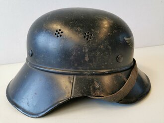 Stahlhelm Luftschutz, Originallack, ungereinigtes Stück