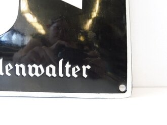 Emailleschild "NSV Zellenwalter" 24,5 x 24,5cm