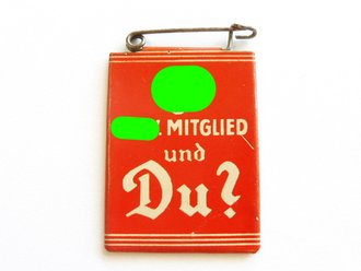 Blechabzeichen " NSV Mitglied und Du ? "
