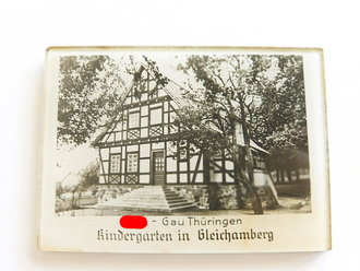 NS Volkswohlfahrt, Werbespiegel " NSV Gau Thüringen Kindergarten in Gleichamberg" 5 x 7cm