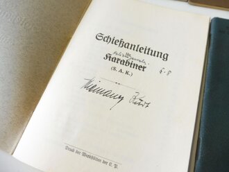 Sächsische Polizei 30iger Jahre, 5 teiliger, nicht vollständiger Satz Dienstvorschriften, unter anderem "Scheißanleitung Maschinenpistole 18"
