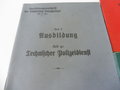 Sächsische Polizei 30iger Jahre, 5 teiliger, nicht vollständiger Satz Dienstvorschriften, unter anderem "Scheißanleitung Maschinenpistole 18"