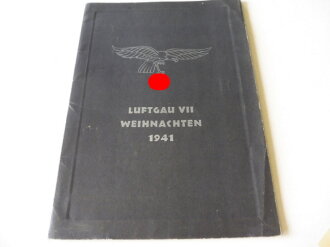 "Luftgau VII Weihnachten 1941" Berlin, Verlag Klinghammer, 1941. Mappe mit Anschreiben und 12 Drucken