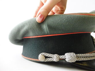 Schirmmütze für Offiziere der Panzertruppe, EREL Sonderklasse, Kopfgrösse 57