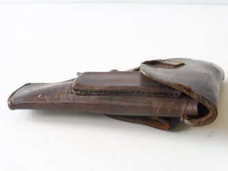 1. Weltkrieg Pistolentasche, ungeschwärztes Leder , ohne erkennbare Stempelung