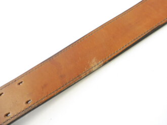 U.S. black leather belt 122cm total length, 55mm wide