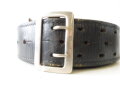 U.S. black leather belt 122cm total length, 55mm wide