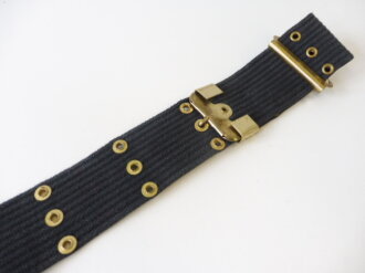 U.S. blue canvas belt with brass 65mm buckle .Total length 101cm