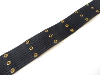 U.S. blue canvas belt with brass 65mm buckle .Total length 101cm