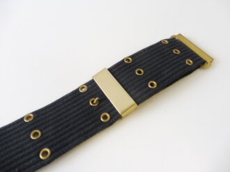 U.S. blue canvas belt with brass 65mm buckle .Total length 101cm