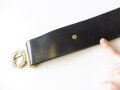 British Army Service Corps Belt "DIEU ET MON DROIT" Black leather 60mm wide, total length105cm