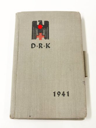 Deutsches Rotes Kreuz, Taschenkalender 1941, die erste Seite ausgefüllt