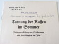 "Tarnung der Russen im Sommer"  Anhang 2 zur H.Dv. 1a mit 28 Seiten, datiert 1942