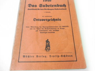 "Das Sudetenbuch, Handbuch für den Reichsgau Sudetenland" Jahrgang 1940. DIN A4 mit 96 Seiten