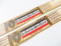 1.Weltkrieg, 2 Banderolen für Tabakwaren, je 4 x 36cm