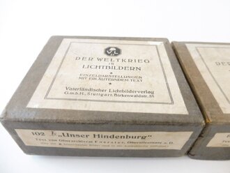 Vaterländischer Lichtbild Verlag Stuttgart, 2 Pack " Der Weltkrieg in Lichtbildern- Hindenburg"  Insgesamt 23 Bilder, diese jeweils 8,5 x 10cm