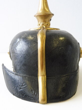 Preußen, Pickelhaube für einen Offizier im Füsilier-Regiment Generalfeldmarschall Prinz Albrecht von Preußen (Hannoversches) Nr 73 . Unbespielter Helm, sicherlich leicht zu verbessern