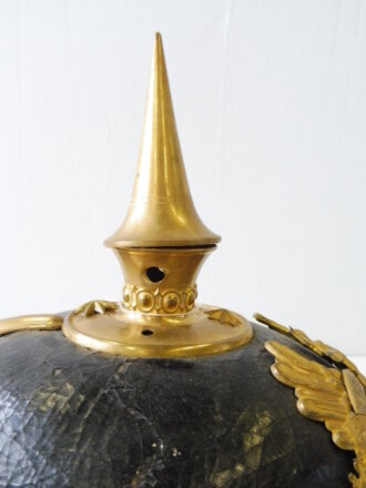 Preußen, Pickelhaube für einen Offizier im Füsilier-Regiment Generalfeldmarschall Prinz Albrecht von Preußen (Hannoversches) Nr 73 . Unbespielter Helm, sicherlich leicht zu verbessern