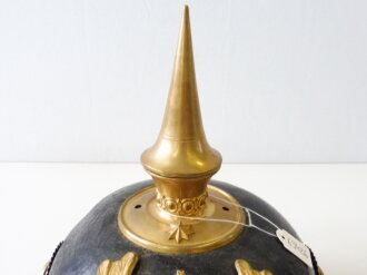 Preußen, Pickelhaube für einen Offizier im Füsilier-Regiment Generalfeldmarschall Prinz Albrecht von Preußen (Hannoversches) Nr 73 . Unbespielter Helm, sicherlich leicht zu verbessern