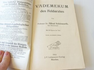 1. Weltkrieg, Vademekum des Feldarztes von 1914 und Taschenbuch des Feldarztes 1915. Beide komplett