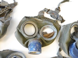 10 Stück Gasmasken Wehrmacht defekt