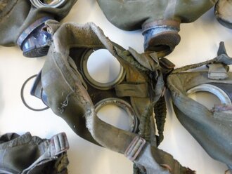 10 Stück Gasmasken Wehrmacht defekt