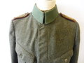 1.Weltkrieg, Feldbluse M15 für einen Offizier im Kgl. Sächs. 8. Feld-Artillerie-Regiment Nr. 78. Ursprünglich ein Kammerstück für Mannschaften datiert 1917. Getragene Feldbluse in sehr gutem Zustand