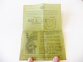 Mauser Feinmess Schraublehre in Holzkasten. Länge der Lehre 16cm. Dazu ein Beiblatt mit Druckvermerk von 1942