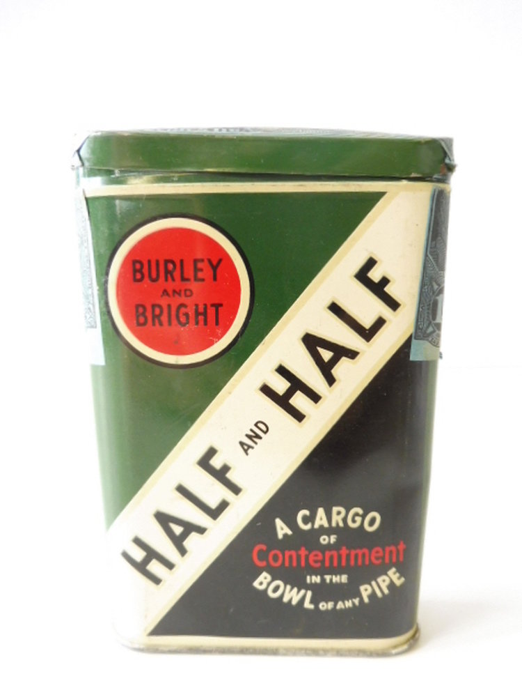 U.S. WWII, Half and Half Cigarette Tobacco tin, empty, 25,00