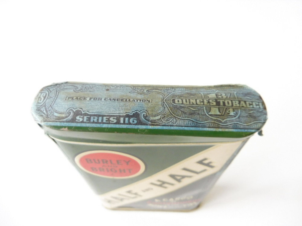 U.S. WWII, Half and Half Cigarette Tobacco tin, empty, 25,00