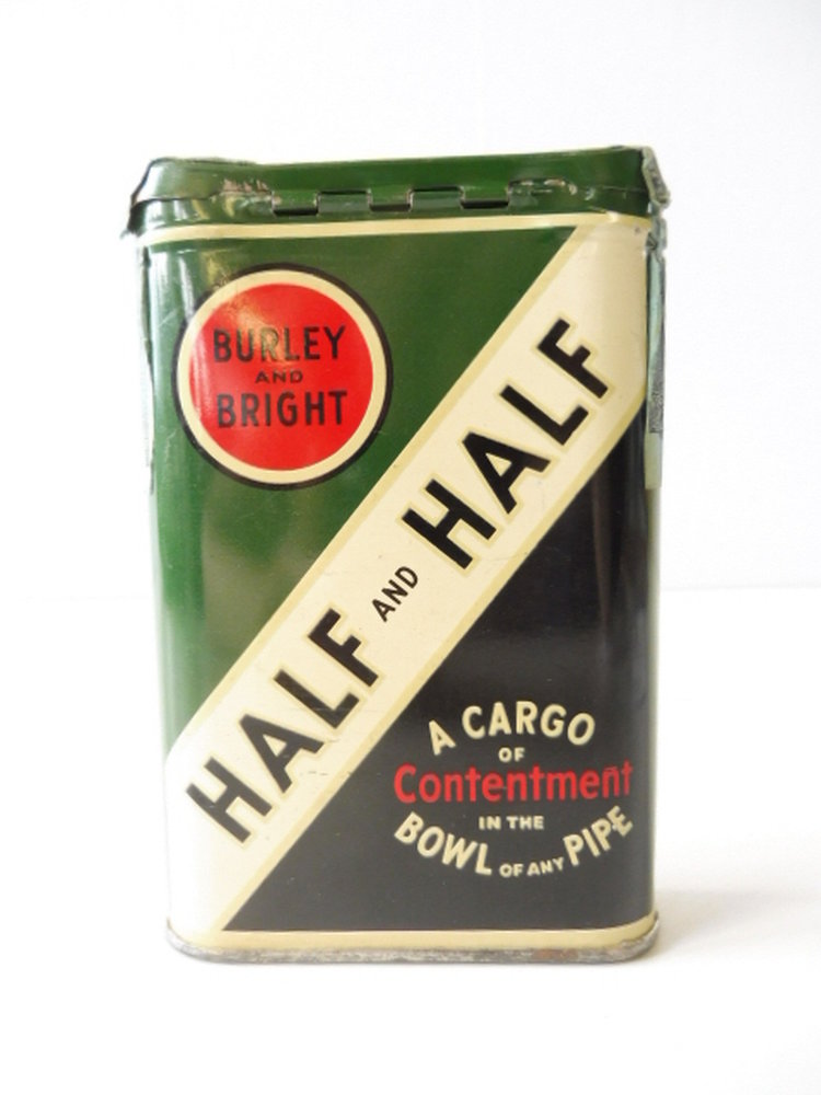 U.S. WWII, Half and Half Cigarette Tobacco tin, empty, 25,00
