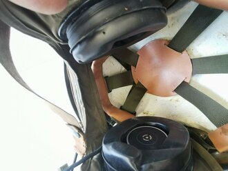 U.S. Vietnam war Helicopter helmet made by Bentex Corporation dated 69