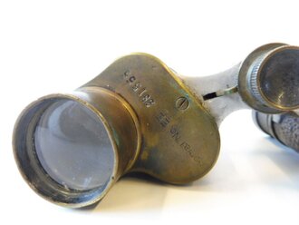 U.S. WWI Signal Corps Bausch & Lomb Binoculars in Case. Clear optics