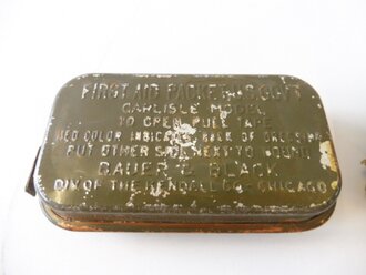 U.S. WWII, Pouch, First aid, M1924 dated 1942, with green...