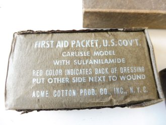 U.S. WWII First Aid Packet, Carlisle model with Sulfanilamide. 1 piece