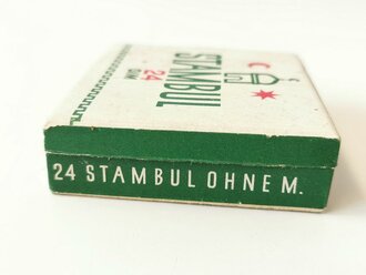 Pack "Stanbul " Zigaretten. Ungeöffnet, Steuerbanderole mit Hakenkreuz