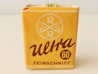 Pack " Ultra 60 Feinschnitt" Tabak. Ungeöffnet, Steuerbanderole mit Hakenkreuz