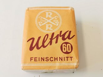 Pack "Ultra 60 Feinschnitt" Tabak. Ungeöffnet, Steuerbanderole mit Hakenkreuz