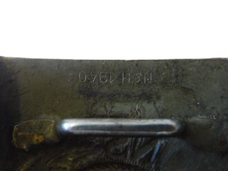 Heer, Koppelschloss Eisen lackiert N&H 1940