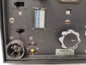 Tornister Empfänger Berta ( Torn.E.b. ) datiert 1945. Restauriertes Stück mit diversen Neuteilen, Funktion nicht geprüft