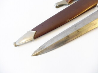 SA Dienstdolch "Gebr.Heller" der SA Gruppe Thüringen. Getragenes Stück in gutem Zustand, ungereinigt