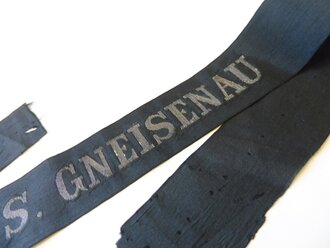 Kaiserliche Marine, Mützenband  S.M.S.Gneisenau, Länge 62cm